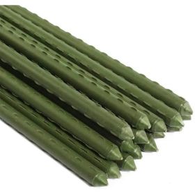 10PC Dark Green Solid Plastic Rods - DIY Craft Material, Support Sticks, Garden Tying Poles, Plant Binding Stakes