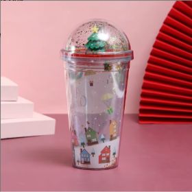 Christmas  Theme Water Cup (Option: Snow village)