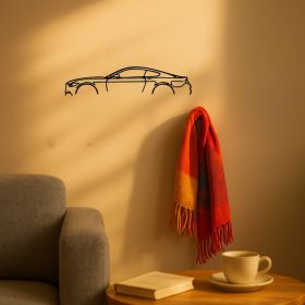 Laser-Cut Metal Wall Art Precise Sports Car Silhouette (Option: Wrought iron decoration)