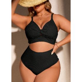 Womens Plus Size Bikini Twist High Waisted Bikini Sets Push Up Bikini Swimsuits Tummy Control 2 Piece Bathing Suit (Option: 4xl)